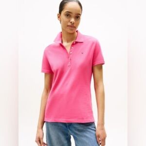 Tommy Hilfiger Women's S Pink Polo Shirt